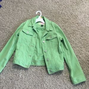 Green GAP Button-Up Jean Jacket